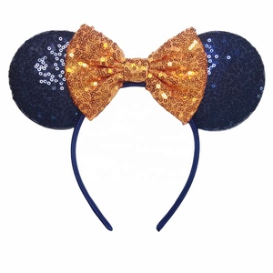 ربطة رأس كبيرة الحجم على شكل فأر كحلي للفتيات ربطة شعر للحفلات 5 إنش إكسسوارات شعر ذاتية الصنع لمهرجان الشعر للإناث - Product Image 4