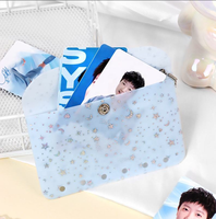 A7 poches de reliure en PVC transparent 6 trous fermeture à pression laser portefeuille porte-carte porte-clés pochette organisateur porte-monnaie pochettes de reliure