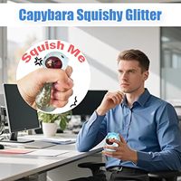 Peluche Capybara Moelleuse Scintillante et Douce à Presser, Anti-Stress, pour Adultes et Enfants, Idéale pour Paniers de Pâques