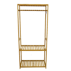 Multifunctional <b>Clothes</b> <b>Rack</b>, Panel Bedroom <b>Clothes</b> <b>Rack</b>, European Style <b>Clothes</b> Hanger, Floor Standing Bamboo <b>Clothes</b> <b>Rack</b> - Product Image 2