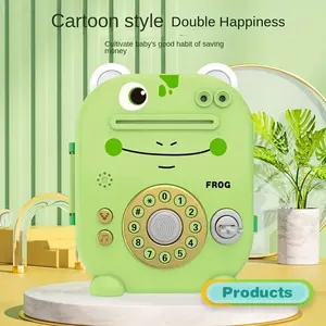 Caja de dinero personalizada de fábrica para niños, hucha de juguete, hucha de plástico pequeña, hucha segura para niños, cajero automático con huellas dactilares, almacenamiento de monedas de cerdo - Product Image 2