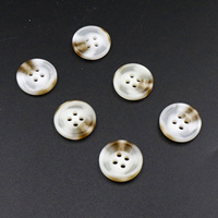 Boutons ronds en résine blancs effet écaille de tortue à 4 trous pour costume, chemise, manteau, cardigan – Plusieurs couleurs – Vente en gros
