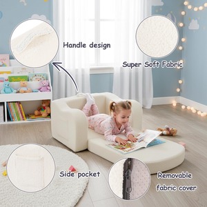 Chaise pour tout-petit <span class=keywords><strong>convertible</strong></span> en bonhomme de neige lumineux – Canapé <span class=keywords><strong>enfant</strong></span> à bascule - Product Image 4