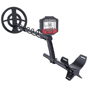 Détecteur de métaux avec bobine de recherche de 30 cm, multifréquence, noir et rouge, en plastique ABS, pour adultes, chasse au trésor sur la plage - Product Image 4