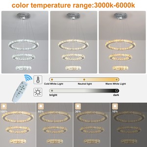 Indoor Modern Luxury Crystal Chandelier Pendant <b>Led</b> Pendant Hanging <b>Lights</b> for Restaurant Bedroom - Product Image 4