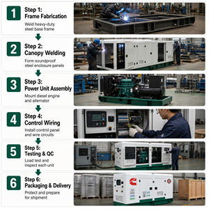 Silent Diesel Generator Set Powered by Ricardo Engine Low <b>Vibration</b> Compact Layout for Construction Worksite Power Supply - Product Image 5
