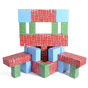 Blocs de <span class=keywords><strong>construction</strong></span> géant Extra-épais, jeu de <span class=keywords><strong>construction</strong></span> en <span class=keywords><strong>carton</strong></span>, pour enfants, 3 tailles, 40 pièces - Product Image 4