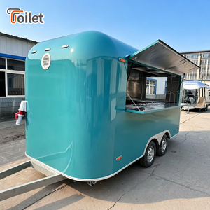 Food Truck, Cuisine Mobile de <span class=keywords><strong>Vente</strong></span> au Détail, Camionnette de Restauration Rapide, Chariot à Hot-dogs, Remorque Carrée avec Équipement de Cuisine Complet - Product Image 1