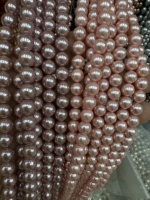Vente en gros de perles de coquillages rondes de 4 mm, perles blanches en vrac pour la fabrication de bijoux