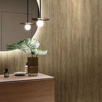 Matériaux de décoration, série de pierres flexibles légères en jet d'encre 3D, travertin, pour les murs extérieurs des villas