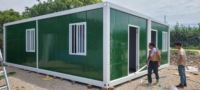 Maison conteneur préfabriquée démontable 20ft 40ft, modulaire, extensible, portable, pour bureau, dortoir, villa
