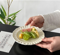 Assiette à dessert en céramique de 6 pouces, plat luxueux pour gâteaux et collations, assiette tendance pour le thé de l'après-midi, vaisselle de table pour la maison