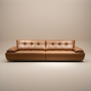 Divano Angolare in Pelle di Alta Qualità con Struttura in Legno Massello Moderno per Villa e Appartamento, Garanzia 10 Anni - Product Image 2