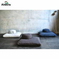Tapis de yoga rond de grande taille en polyester, housse de coussin de méditation, tapis et ensemble