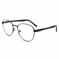 Gafas con montura óptica de metal negro mate HG7148, anti-luz azul, ligeras, con bisagras de resorte, aptas para lentes graduadas, gris 52-19-145