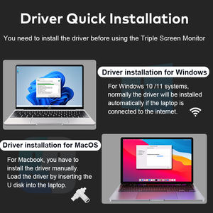 Extensor de Monitor Triple para Laptop S900 de 16 Pulgadas, Venta Directa de Fábrica, Pantalla IPS con Alimentación USB C para Uso en Múltiples Ventanas - Product Image 4