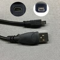 Cable de Datos USB para Cámaras Nikon, Olympus, Pentax, Sony, Panasonic, Sanyo, Cable de Transferencia de Datos de 8 Pines para Fotos y Vídeos