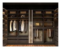 Armoire de chambre à coucher en bois couleur noyer amovible pour hôtel avec tiroir
