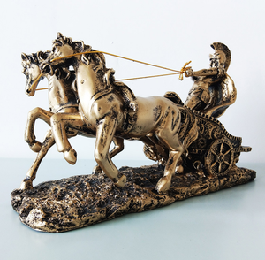 Scultura in Bronzo in Resina a Prezzo di Fabbrica, Artigianato in Resina Personalizzato, Carro <span class=keywords><strong>Romano</strong></span> in Imitazione Rame - Product Image 3