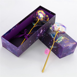 Sevenstar ดอกกุหลาบสีรุ้งคุณภาพสูงกุหลาบชุบทอง24K พร้อมแฟลช - Product Image 5