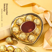 Cadeaux de chocolat de la Saint-Valentin de qualité supérieure en gros, chocolats aux noix en forme de cœur, collations romantiques de luxe