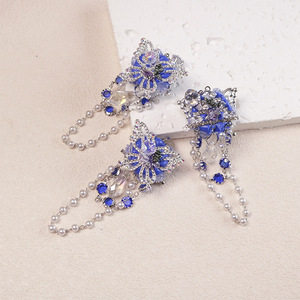 Klein bleu papillon industrie lourde népalais perles bricolage stylo perles en vrac à la main téléphone portable chaîne sac suspendus perles correspondant - Product Image 4