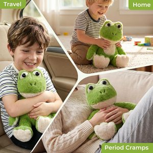 Cuscino Riscaldante a Forma di Rana per Microonde, Giocattolo di Peluche per Dolori Mestruali, Riscaldabile e Raffreddabile - Product Image 5