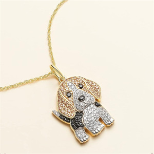 Entrega Rápida - Proveedor de Joyería - Collar con Colgante de Perro <span class=keywords><strong>Beagle</strong></span> Adorable, Joyería Fina de Cachorro de Dibujos Animados en Aleación de Zinc Ecológica - Product Image 6