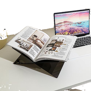 Supporto per <span class=keywords><strong>libri</strong></span> in acrilico a forma di X <span class=keywords><strong>con</strong></span> supporto per espositore ripiano aperto per riporre comodamente le ricette di <span class=keywords><strong>libri</strong></span> di testo di riviste - Product Image 5