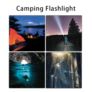 Pin Có Thể Thay Thế 20000LM Đèn Pin Lumens Cao Có Thể Phóng To Đèn <span class=keywords><strong>LED</strong></span> Chiến Thuật Chống Rơi Chống Sốc - Product Image 2