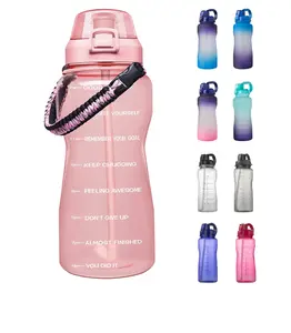 Nueva idea personalizada creativa personalizar 2000ml motivacional deportes botella de agua de plástico