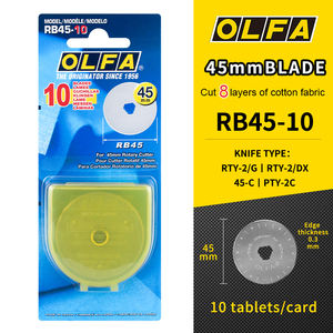 <span class=keywords><strong>OLFA</strong></span> RB45-10 papier découpé tissu cuir 45mm fraises rotatives 45mm lame rotative en acier au tungstène - Product Image 2