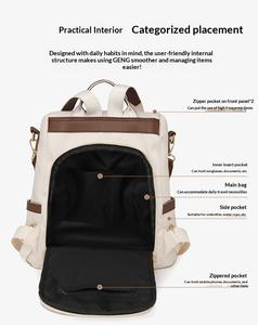 Sac à dos pour femmes, nouvelle mode, avec fermeture à glissière, étanche, antivol, décontracté, pour les déplacements, les voyages, l'école - Product Image 6