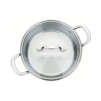 10 Pcs Set Peralatan Masak Stainless Steel 3-Lapisan Eksterior Poles Berkilau, Panci dan Wajan Bebas Bahan Berbahaya, Aman untuk Mesin Cuci Piring dan Oven, Cocok untuk Semua Jenis Kompor, untuk Memasak di Rumah