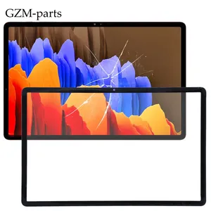 GZM-חלקים לסמסונג גלקסי Tab S7 + בתוספת T970 T975 T976 קדמי זכוכית (אין מגע Digitizer) LCD תצוגת מסך חיצוני פנל