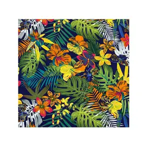 Stile tropicale spiaggia tutto cotone popeline 40 anni 110*70 stampato digitale abbigliamento per bambini tessuto abito da donna con bretelle camicia