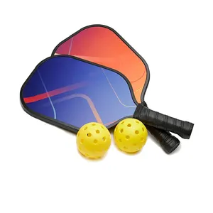 子供と大人のためのトレーニングのための高品質のカスタムロゴピックルボールパドル販売のためのポータブルボール形状パドル