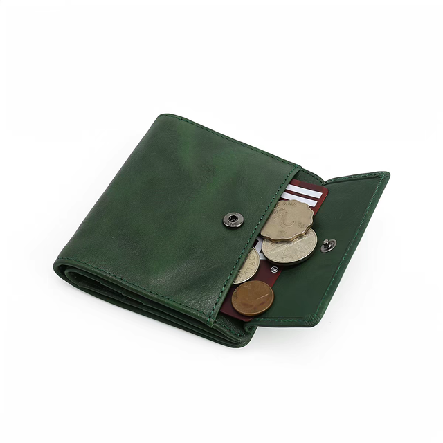 Top Grain Cowhide Leather Bifold Wallet Multi Card Slots ID Window, Slim RFID Billfold, Wholesale Custom Logo Gift for Men Women