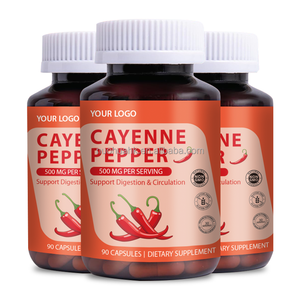 Capsules de piment de Cayenne haute pureté – Complément alimentaire pour le soutien du métabolisme adulte, la gestion du poids et la combustion des graisses – Sans gluten - Product Image 1