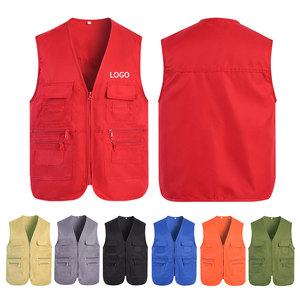 Оптовая продажа, дешевые хлопковые летние популярные мужские жилеты для фотографии, Рыболовный Жилет большого размера с несколькими карманами, сетчатые жилеты для мужчин - Product Image 2