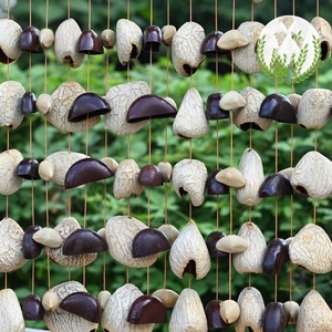 Carillon éolien en coquillages naturels avec cadre en bois, à poser sur table, pour la décoration de salles de classe de maternelle, vente en gros - Product Image 2