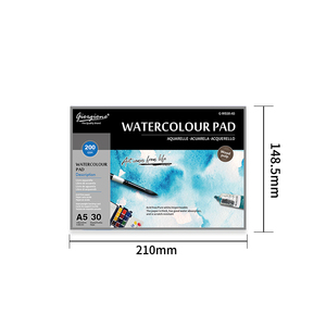 Bloc de papier <span class=keywords><strong>aquarelle</strong></span> Giorgione 200GSM en coton, 30 feuilles, couverture personnalisée, format A3/A4/A5, pour peinture à l'<span class=keywords><strong>aquarelle</strong></span> - Product Image 5