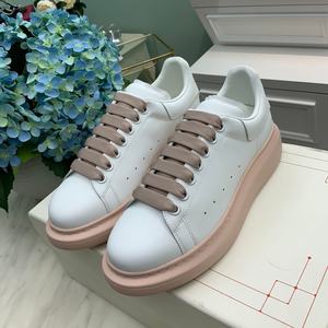 Zapatillas Deportivas de Plataforma Unisex de Diseño de Lujo, Blancas, de Malla, con Cordones, Gruesas, para Caminar, MQqueen - Product Image 5