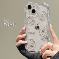 Coque de téléphone en silicone simple, nouveau design, coque de téléphone pour fille, pour iPhone 16 15 17 Pro max, anti-chute, protection transparente