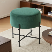 Carlford Modern Style pouf chaise fausse fourrure peluche velours siège Pouf pour chambre salon hôtel appartement-OEM Accent Style