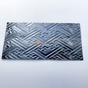 EX437 JIS 201 304 Embossed Pattern PVD Colored Stainless Steel <b>Plate</b> with Bending for Architectural <b>Wall</b> and Ceiling Decoration - Product Image 3