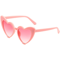 Lunettes de soleil colorées en forme de cœur rose Love&roses pour femmes Lunettes de soleil féminines rétro Love Heart Gradient Eyewear