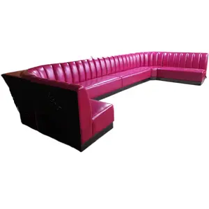 Bán Buôn Nhà Hàng U Hình Dạng Da Rắn Gỗ Hiện Đại Phong Cách Mỹ Bộ Sofa Sofa Gian Hàng Chỗ Ngồi Đồ Nội Thất Cho Hộp Đêm