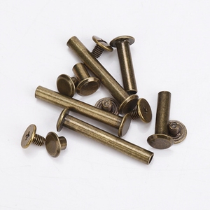 Tornillos de encuadernación Chicago de <span class=keywords><strong>cabeza</strong></span> plana y cruzada en negro mate, tornillos de encuadernación para libros, métricos/pulgadas, clase 8, rosca fina - Product Image 4