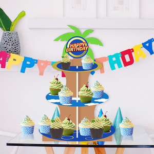 Support à cupcakes 2 pièces sur le thème de <span class=keywords><strong>Sonic</strong></span> the Hedgehog, décoration de fête d'<span class=keywords><strong>anniversaire</strong></span> pour garçon, support de présentation de gâteau Super Fast Hedgehog - Product Image 2